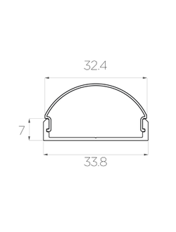 Алюминиевый профиль 4L-3307-S ANOD