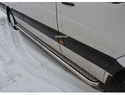 Пороги с накладным листом	d53 для Mercedes-Benz Sprinter (2012-2017)