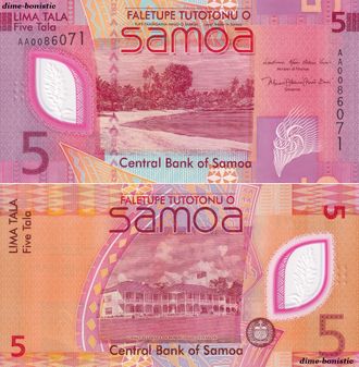 Самоа, 2023 год, 5 тала, Банкнота