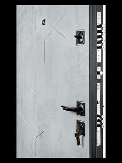 ЙОШКАР-ОЛА. АНТАРЕС. СТАЛЬ 2 мм. МАНЧЕСТЕР (ТРЕХКОНТУРНАЯ). БЕТОН СВЕТЛЫЙ/ БЕЛЫЙ МАТОВЫЙ с ЧЕРНЫМ МОЛДИНГОМ. ПОВЫШЕННАЯ ТЕПЛО- И ЗВУКОИЗОЛЯЦИЯ.