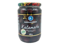 Оливки с косточкой  MARMARABIRLIK KALAMATA 4XL, 400 гр