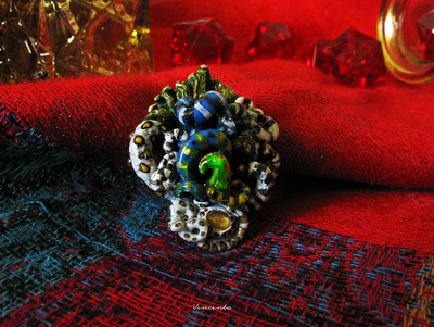 Коралловый Риф, Сказка Океании. Морская брошь из термоглины (волшебные украшения в морском стиле)