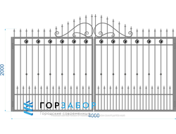 Распашные ворота кованые KRV1506 по цене завода
