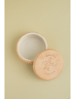 Шкатулка "Печенье", круглая