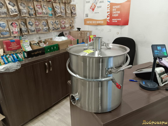 Котел 25 л с прямой крышкой 2 дюйма с выходом под Тэн