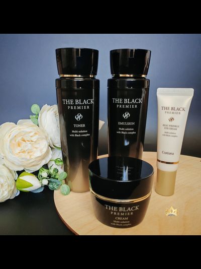 COREANA омолаживающий уход на основе черных ингредиентов (4 ср-ва)