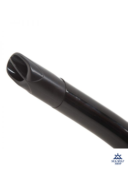 Трубка для дайвинга Marlin FLASH (изогнутая гофра) BLACK