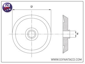 Специальный тарельчатый нож G3Fantacci 0580 для токарных станков по дереву