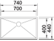 Мойка Blanco ZEROX 700-IF с отв. арм. InFino