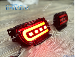 Противотуманки Toyota Land Cruiser Prado 150 LED красные (3 режима)