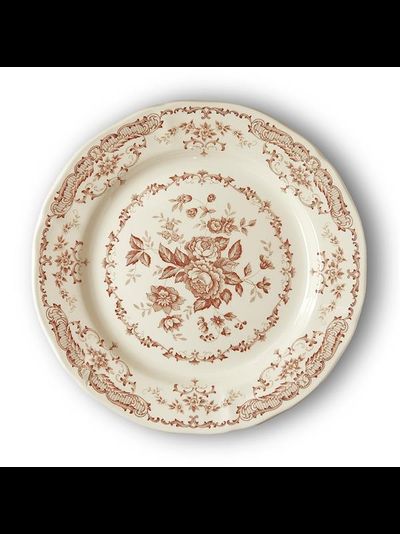 Тарелка мелкая 30,9 см, цвет декора терракотовый