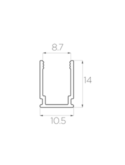 Алюминиевый профиль 4L-1015-S ANOD