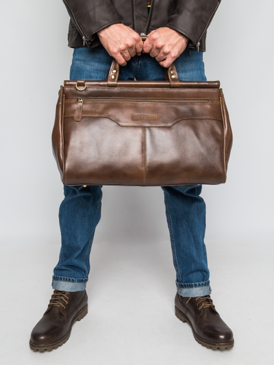 Кожаный саквояж Altamura Premium brown (арт. 4025-63)