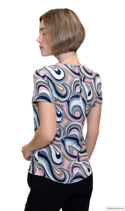 Блузка с абстрактным принтом Pretty One 1482-021
