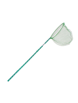 Сачок детский, бамбуковая ручка в горох 60 см, d=20 см, цвета МИКС, 2 штуки