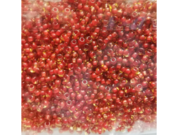 БИСЕР PRECIOSA 10/0 - 50г - 11029 ПРОЗРАЧНЫЙ  ЯНТАРНЫЙ С КРАСНОЙ ЛИНИЕЙ ВНУТРИ