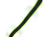 Лампасы №160 белый салатовый черный с перфорацией 3см 10 метров