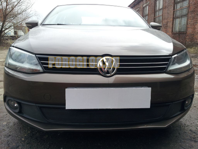 Защита радиатора Volkswagen Jetta VI 2010-2014 black