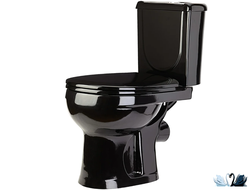 Унитаз с бачком Оскольская керамика Ирида, черный, Стандарт (сиденье арматура) в магазине Marysя
