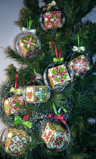 Набор шаров «Рождественские 1-8» DS420 (алмазная вышивка) mn avmn
