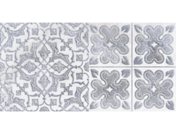 Настенная плитка декор2 Кампанилья 1641-0094 20x40 серый
