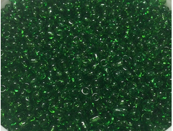 Бисер Китайский №8-7 зеленый прозрачный, 50 грамм