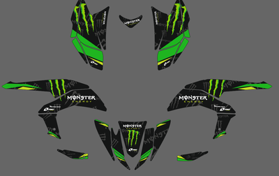 Наклейки на квадроцикл Kawasaki KFX 450R 2008-2014 Monster #1354