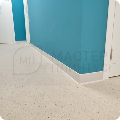 Плинтус ХДФ Dollken S100 100мм Х 2,575 м 1248/1145 Бело-серый