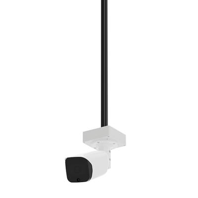 BOXFORCAM Труба с фланцем 150 см. для крепления уличных модемов, элементов слаботочного оборудования систем безопасности, интернет вещей, IT (чёрная/белая)