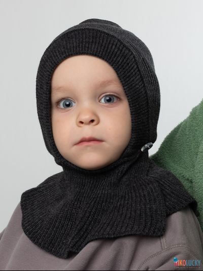 Шапка-шлем 24201-01 х/б подклад, темно-серый 46-48