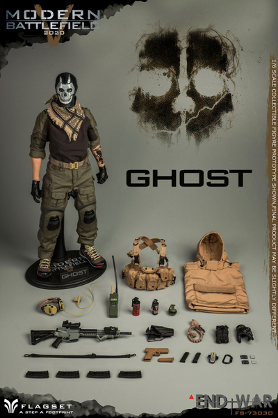 Саймон "Гоуст" Райли (Призрак, Ghost, Call of Duty Modern Warfare 2019) КОЛЛЕКЦИОННАЯ ФИГУРКА 1/6 scale MODERN BATTLEFIELD END WAR V GHOST (FS-73030) - FLAGSET