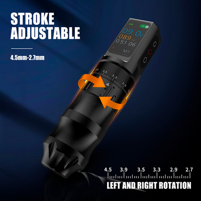 Беспроводная тату машинка Yilong Alligator Strokes 2.7-4.5mm Black