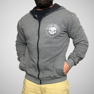 Худи с капюшоном на молнии Black Skull серый