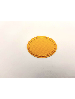 Термоаппликация однотонная, овал желтый