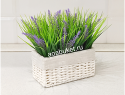 Искусственная трава Осока с лавандой в боксе № Т007