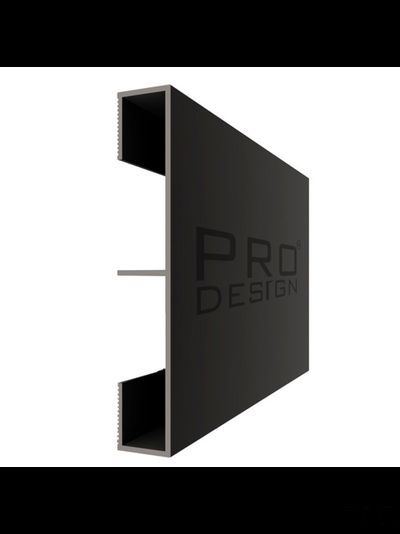 Алюминиевая вставка 1965 для плинтуса Pro Design 2,7 м.п. (12х70 мм) Черный муар