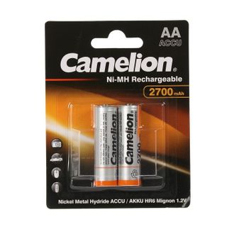 Батарейка аккумуляторная никель-металлогидридная Camelion AA 2700mAh/2BL 2 штуки
