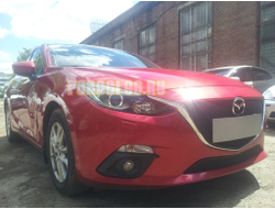 Защита радиатора Mazda 3 2013-2016 black низ