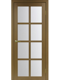 OPTIMA PORTE/ TURIN 541.2222 ОРЕХ КЛАССИЧЕСКИЙ/ САТИН СВЕТЛОЕ. ПОЛОТНО ОСТЕКЛЕННОЕ