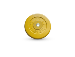 Диск обрезиненный желтый 26 мм MB BARBELL 15 кг в Воронеже