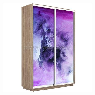 Шкаф-купе Дуо-Фото (Фиолетовый дым) 1200*450*2200