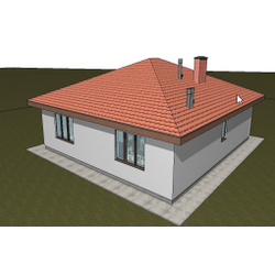 Одноэтажный дом с тремя спальнями 105м² (S28)