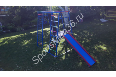 ДСК РАННЕГО РАЗВИТИЯ PLASTEP БОГАТЫРЬ 170 МЕТАЛЛ. Цвет: Синий, перекладины цветные