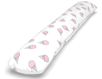 Подушка обнимашка для тела в рост 170 х 30 см шарики внутри, наволочка на молнии цвет на выбор