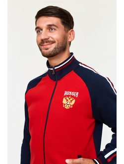 Теплый спортивный костюм мужской  SKM-12M-RR-1269, красный и темно-синий