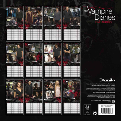 Vampire Diaries Love Sucks Official Календарь 2016 ИНОСТРАННЫЕ ПЕРЕКИДНЫЕ КАЛЕНДАРИ 2016, Vampire Di
