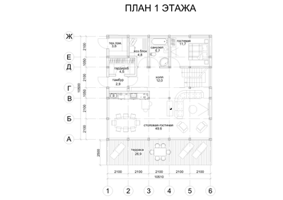 Фахверковый дом 220 м2 со вторым светом