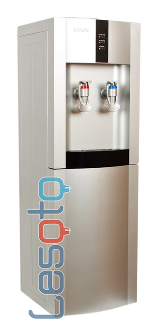 Кулер для воды LESOTO 16 L-B/E silver-black с нагревом и компрессорным охлаждением, с холодильником