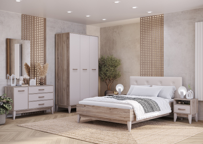 Спальный гарнитур «Скандика» Смоки/Кашемир (BTS)