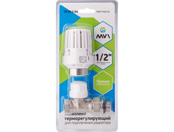 Комплект терморегулирующий для подключения радиатора прямой 1/2" TR.613.04 /MVI™/